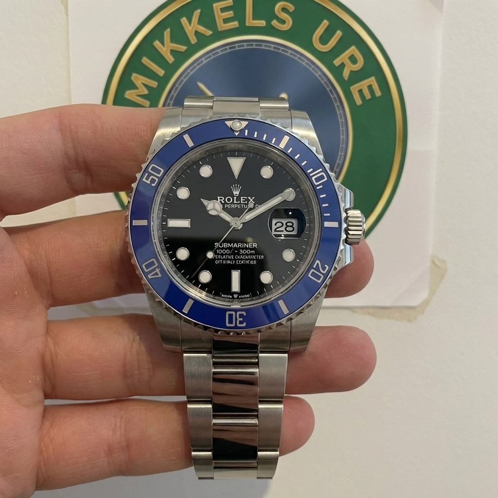 Rolex Submariner Date White Gold Blue Bezel