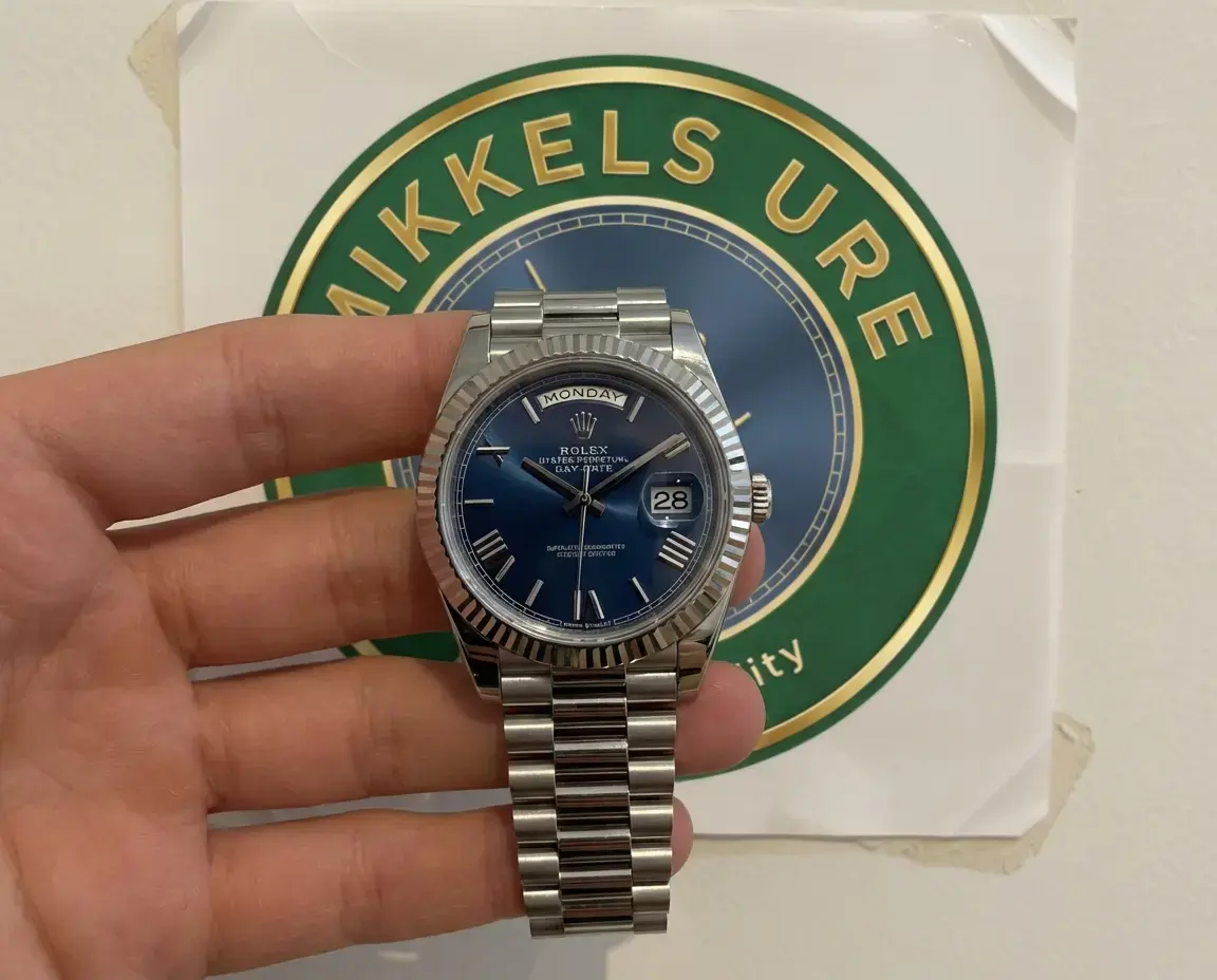 Rolex Daydate 40mm blå urskive