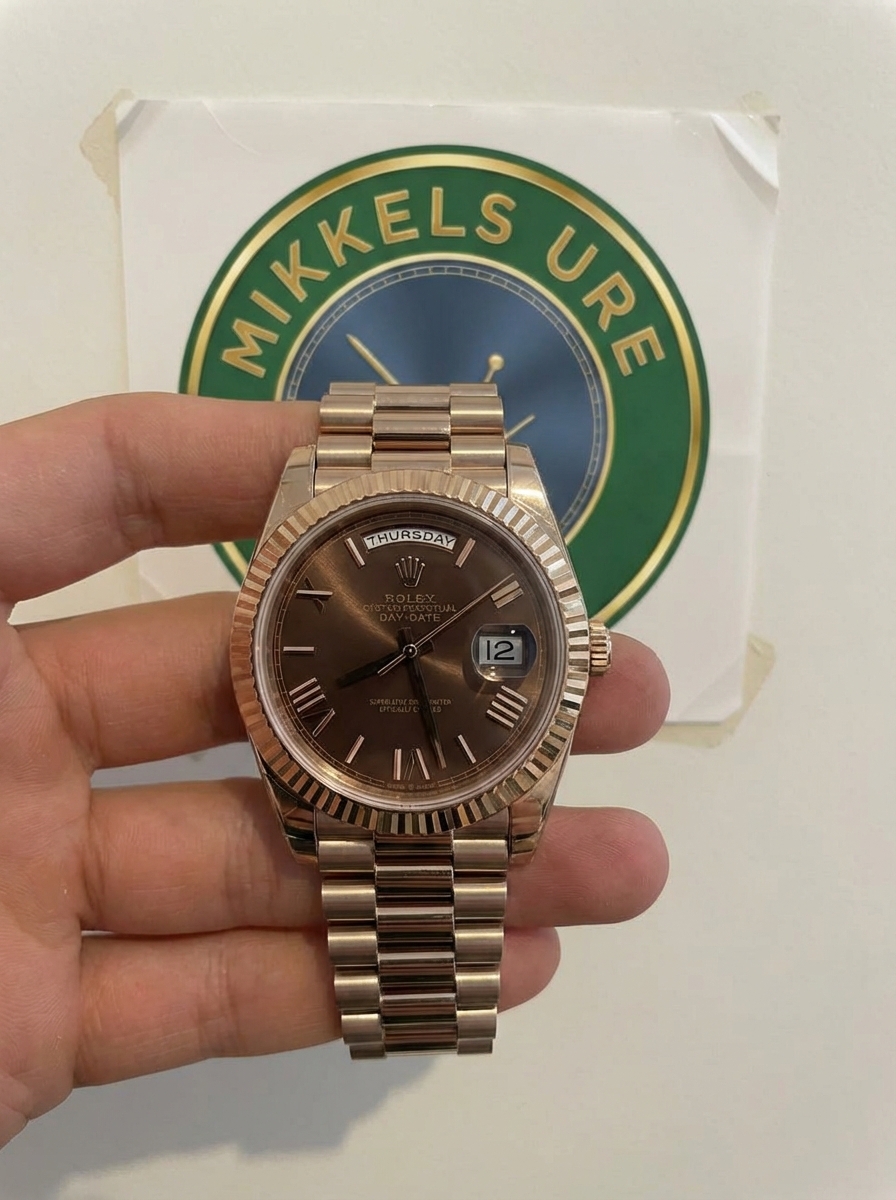 Rolex Day-Date 40 Everose Gold Chocolate Roman Dial