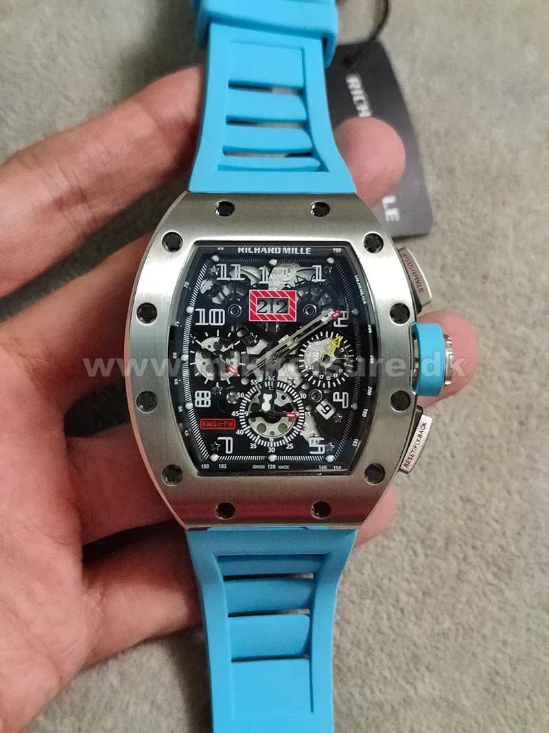 Richard Mille RM011-FM Stål Blå - Richard Mille - 40 - Mikkels Ure