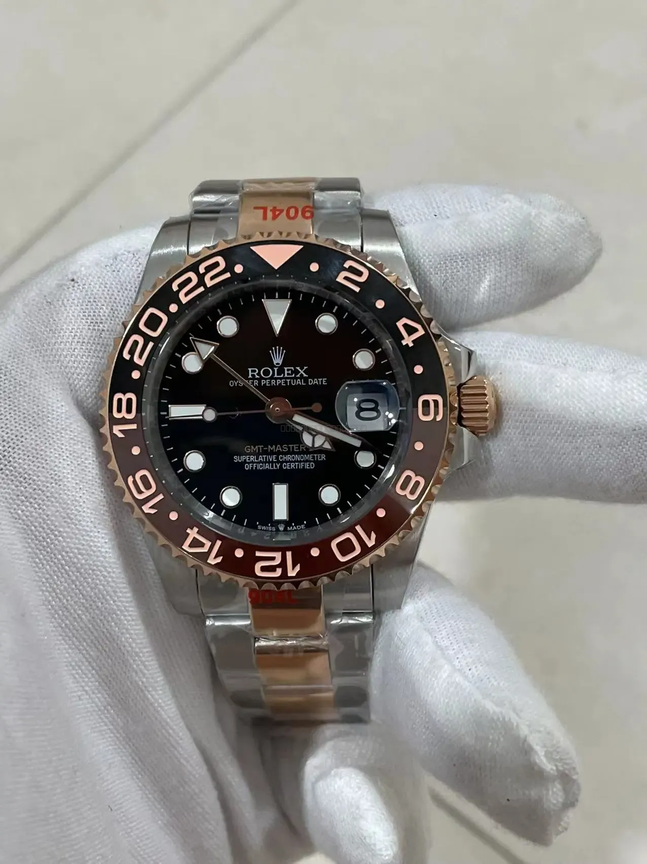 Rolex GMT-Master II Stål/Roseguld Sort 40 mm - Rolex - 40 - Mikkels Ure
