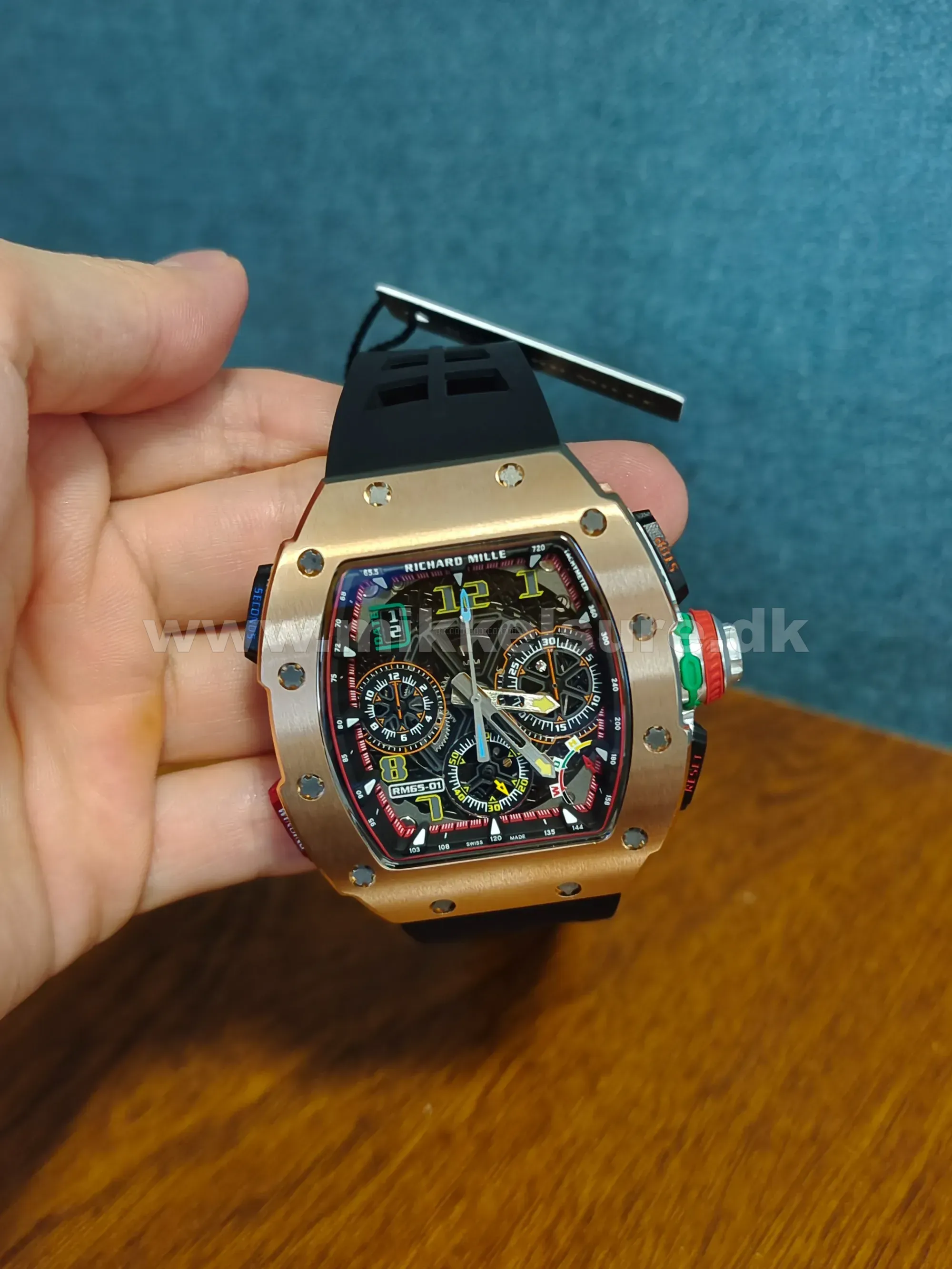 Richard Mille Chronograph Roséguld Sort 42 mm - Richard Mille - 40 - Mikkels Ure