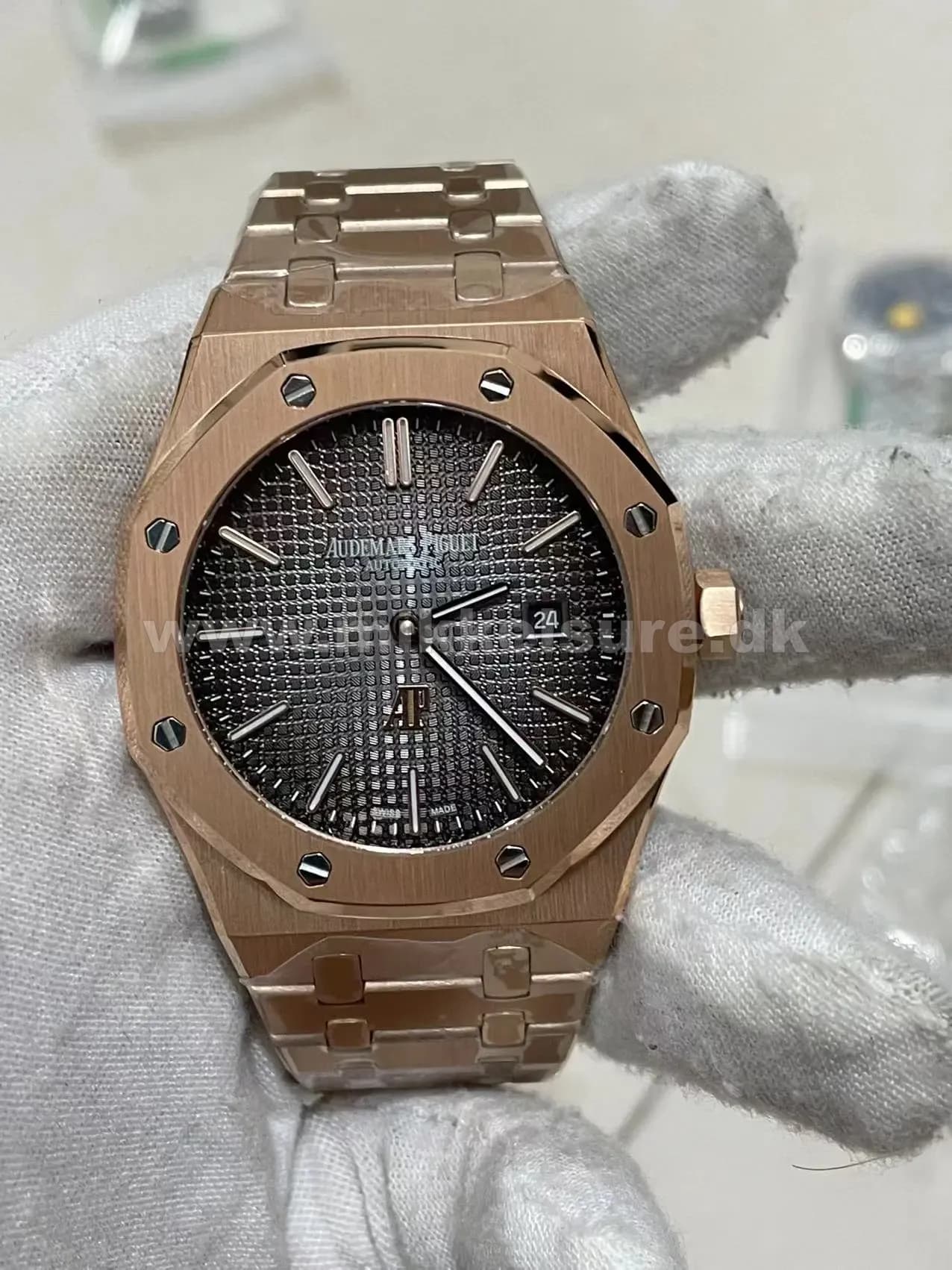 Royal Oak Roseguld Sort 41 mm - Audemars Piguet - 40 - Mikkels Ure