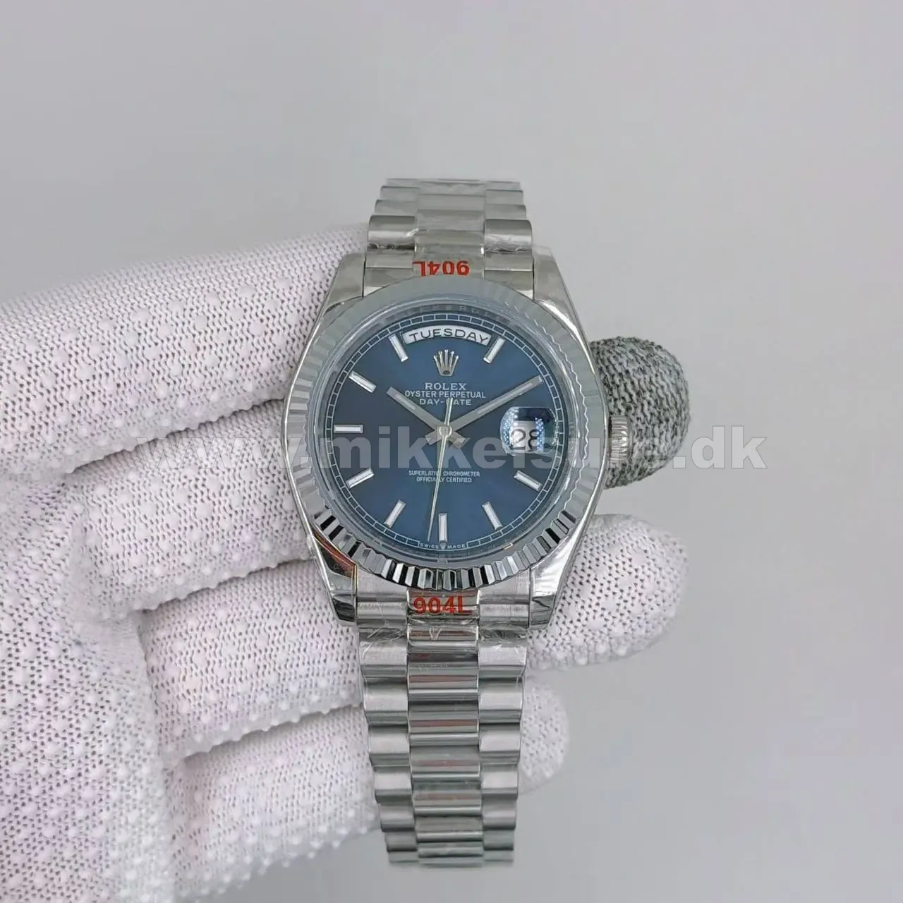 Day-Date 40 Hvidguld Blå Skive 40 mm - Rolex - 40 - Mikkels Ure