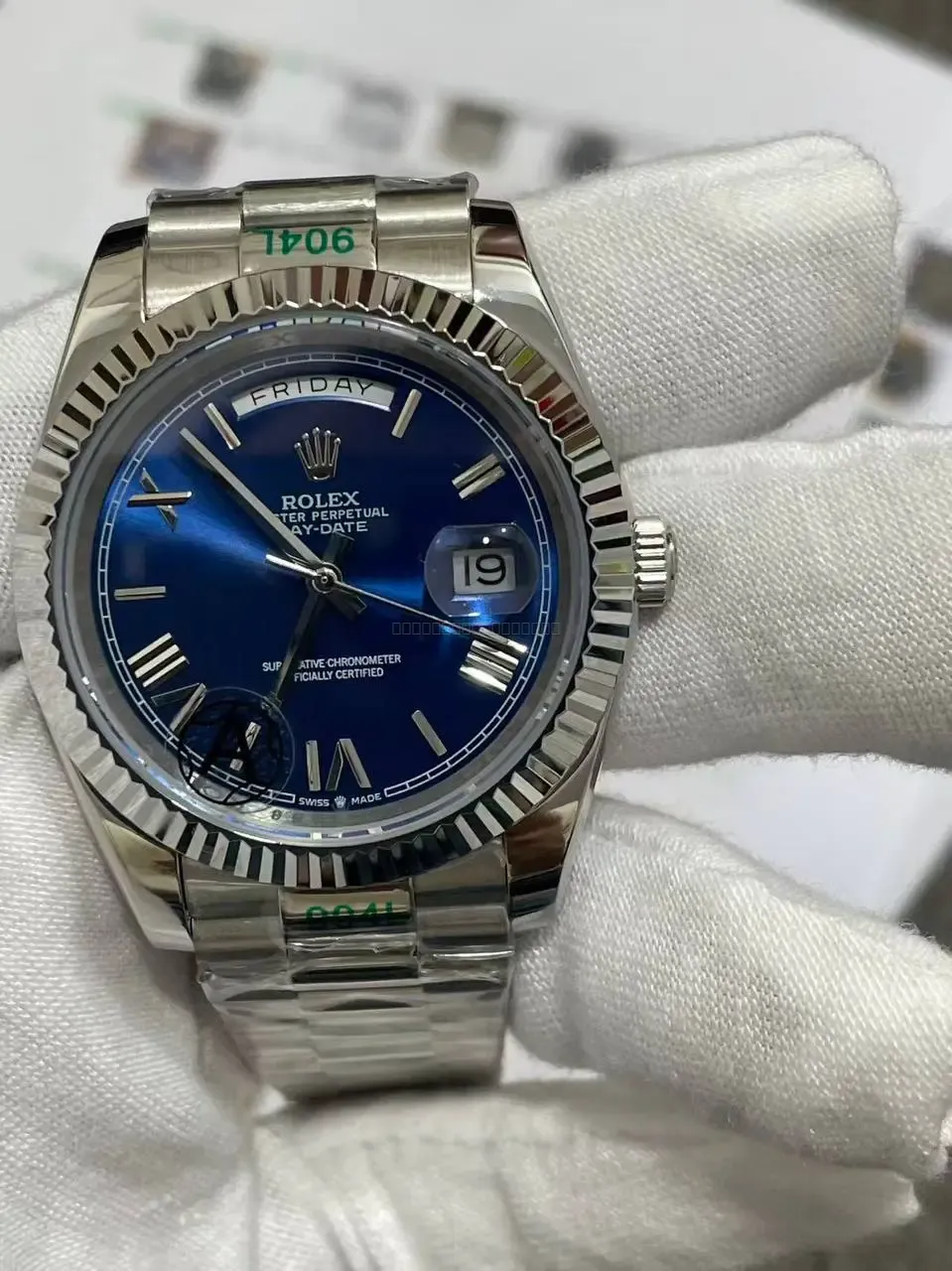 Rolex Day-Date Stål Blå 40 mm - Rolex - 40 - Mikkels Ure