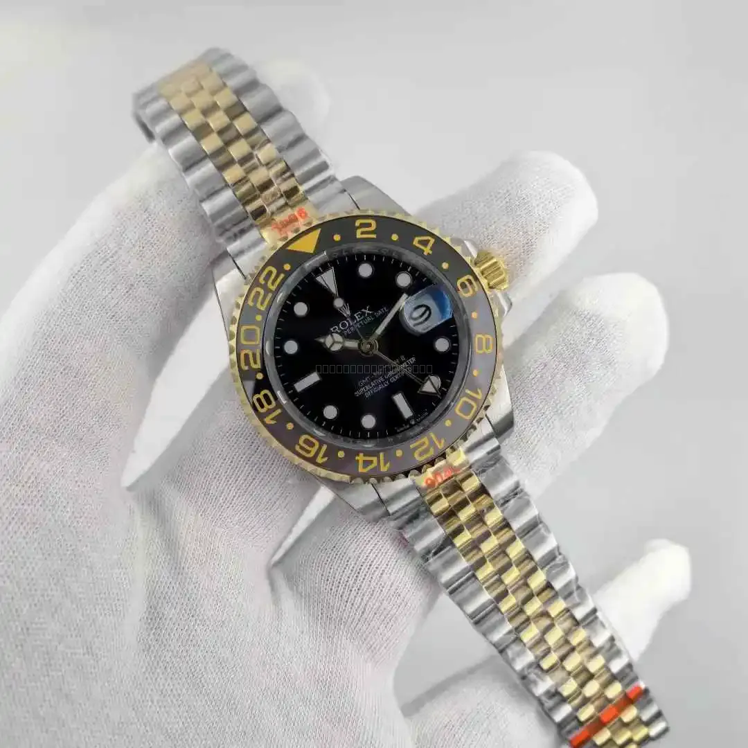 Rolex GMT-Master II Stål/Guld Sort 40 mm - Rolex - 40 - Mikkels Ure
