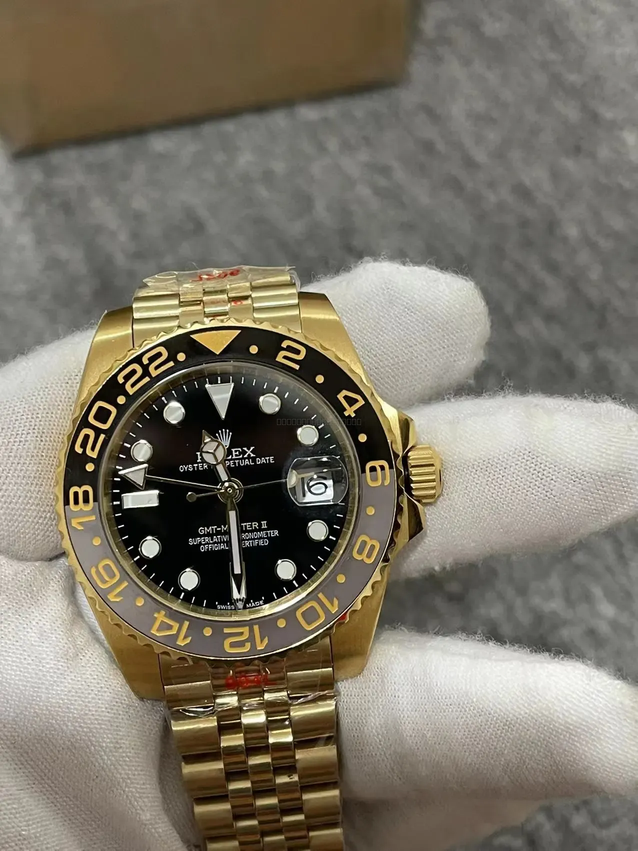 Rolex GMT-Master II Guld Sort 40 mm - Rolex - 40 - Mikkels Ure
