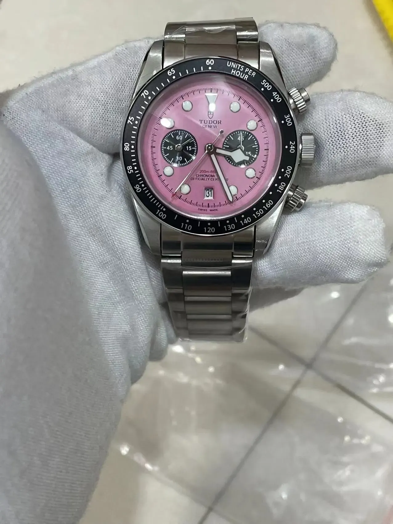 Tudor Black Bay Chrono Stål Pink 41 mm