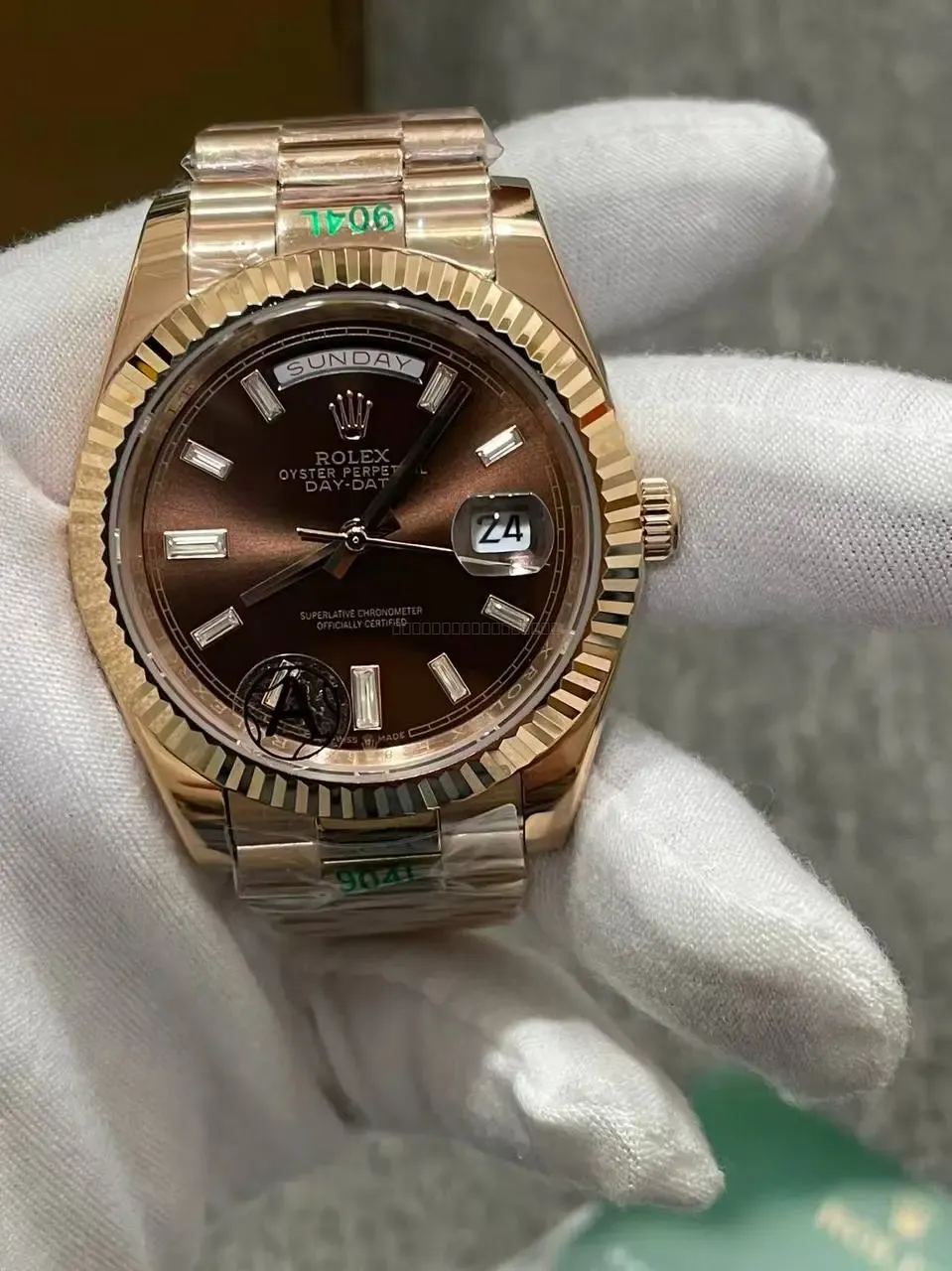 Rolex Day-Date Guld Brun 40 mm