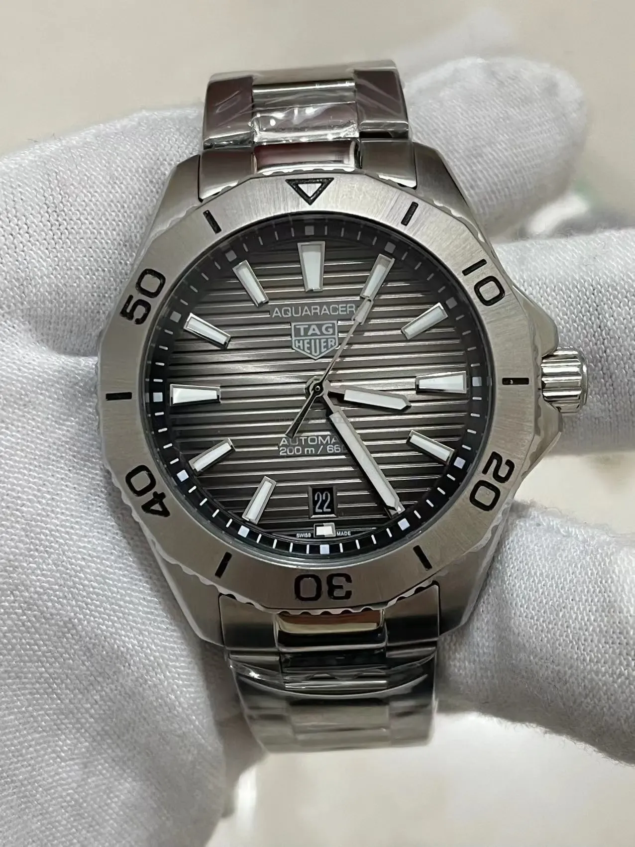 TAG Heuer Aquaracer Stål Sort 40 mm