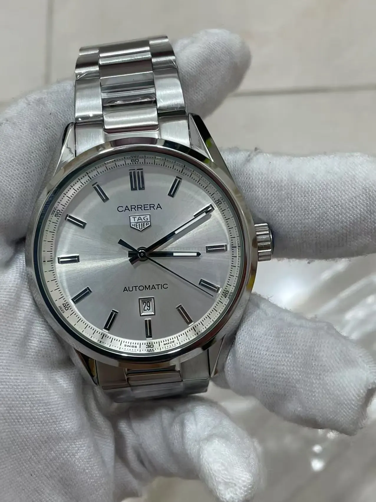 TAG Heuer Carrera Stål Sølv 41 mm